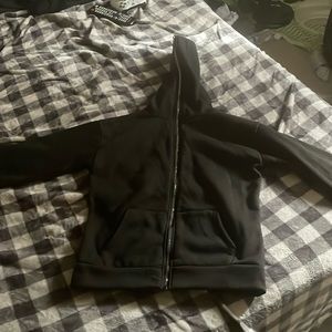 All black zip up